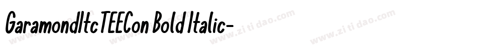 GaramondItcTEECon Bold Italic字体转换